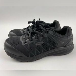KEEN BLACK VISTA ENERGY WORK SHOES CARBON TOE Mens 10 EE Wide *NEEDS INSOLES*